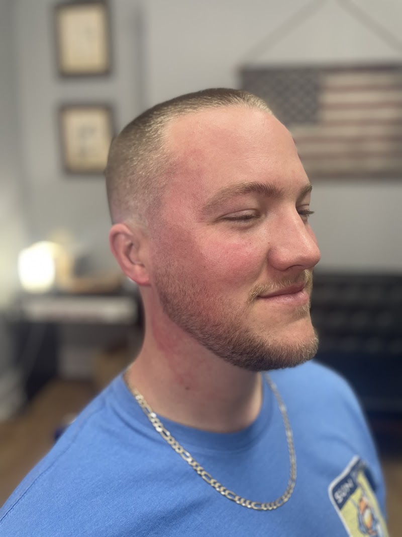 Clean fade with American flag